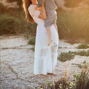 Lace maxi dress. Perfect for family photos.